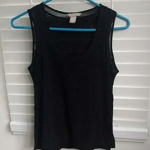 Banana Republic scoop neck linen tank